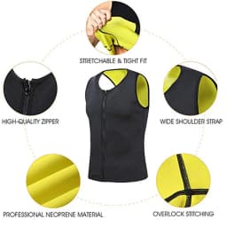 Men Body Shaper Waist Trainer Sauna Suit Sweat Vest Slimming Underwear Weight Loss Shirt Fat Burner Workout Tank Tops Shapewear