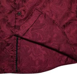 26 Colors Luxury Men's Shirts Long Sleeves Paisley Floral Printed Jacquard Purple Blue Black Shirt for Man Fall Winter Blouse