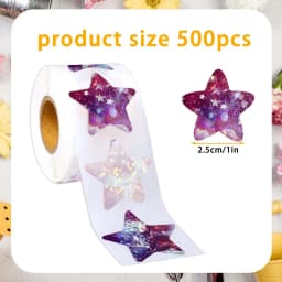 50-500pcs Holographic Color Star Stickers Reward Foil Star Stickers Labels For Wall Crafts Classroom Supplies Stationery Sticker