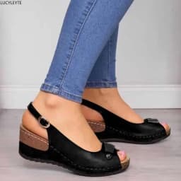 2023 Women Dance Orthopedic Slippers Corrector Walking Sandals Open Toe Summer Shoes Vintage Low Heels Female Platform Shoes