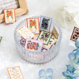 46pcs Flower Post Office Series Decorative Boxed Stickers Scrapbooking Label Diary Stationery Album Phone Journal Planner