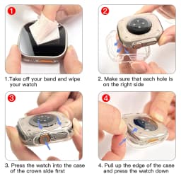 Watch Case for Apple Watch Ultra 4/3/2 49MM Series 8 7 SE 6 5 45MM 41MM 44MM 40MM Transparent Cover Apple Watch Screen Protector