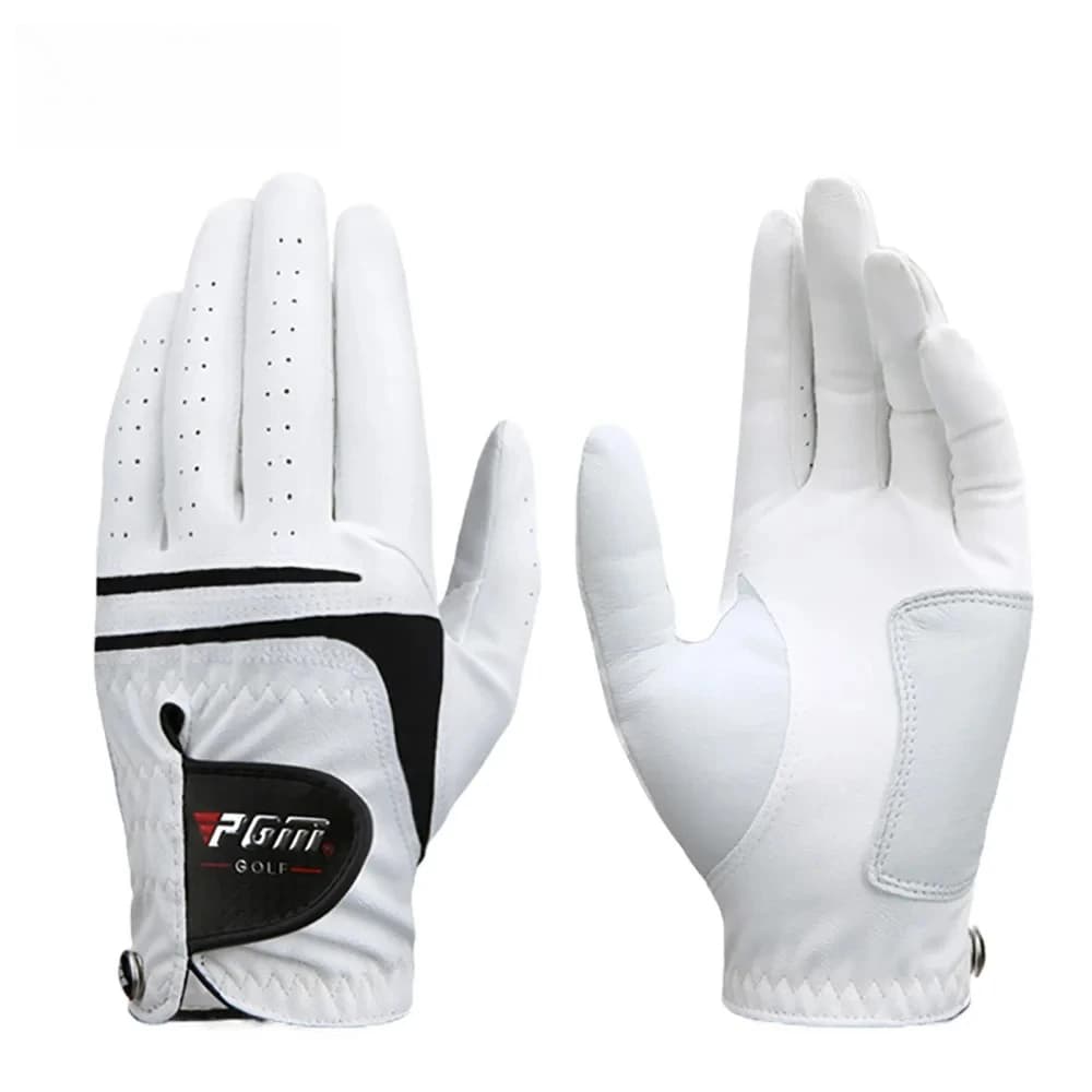Men Golf  Gloves White Breathable Kid-lambskin Genuine Leather Sport Hand Glove Wear Single Left Right Handed Batting ST022