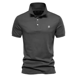 AIOPESON 100% Cotton Embroidery Men's Polo Shirts Solid Color Short Sleeve Polo Shirts for Men New Summer Brand Social Polos Men