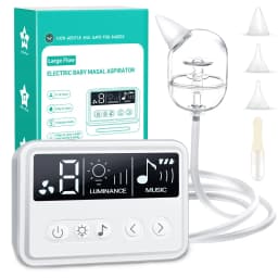Baby Nasal Aspirator Electric Nose Cleaner with Built-In Music & Night Light Rechargeable Nose Booger Sucker for Infants Babies