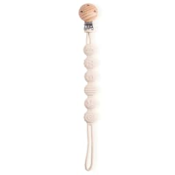 Beech Wood Chew Bead Pacifier Clips Dummy Chain Holder Newborn Soother Chains Nipple Holder For Babies Teething Toy Baby Chew