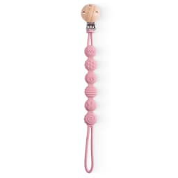 Beech Wood Chew Bead Pacifier Clips Dummy Chain Holder Newborn Soother Chains Nipple Holder For Babies Teething Toy Baby Chew