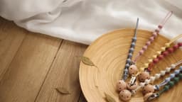 Beech Wood Chew Bead Pacifier Clips Dummy Chain Holder Newborn Soother Chains Nipple Holder For Babies Teething Toy Baby Chew