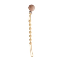 Beech Wood Chew Bead Pacifier Clips Dummy Chain Holder Newborn Soother Chains Nipple Holder For Babies Teething Toy Baby Chew