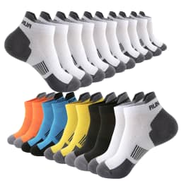 5/10 Pairs Men's Breathable Ankle Socks Mesh Casual Athletic Sports Short Socks Thin Cut for Summer Size 38-45