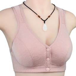 Comfortable Soft Cotton Bra Women Front Closure Camisole Bras Big Size 36-46 AB Cup Middle Age Women Everyday UnderWear