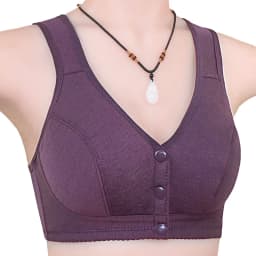 Comfortable Soft Cotton Bra Women Front Closure Camisole Bras Big Size 36-46 AB Cup Middle Age Women Everyday UnderWear