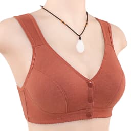 Comfortable Soft Cotton Bra Women Front Closure Camisole Bras Big Size 36-46 AB Cup Middle Age Women Everyday UnderWear