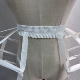 Wedding Bridal Crinoline Underskirt Women Girls Elastic Waistband Adjustable Pannier Petticoat 3 Hoop Cage Skirt