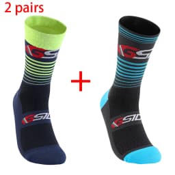 2 Pairs New Cycling Socks Bike Nurse Compression Road Bike Running Mtb Knee-high Outdoor Sports Racing Sport Socks High Quality