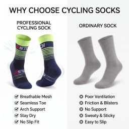 2 Pairs New Cycling Socks Bike Nurse Compression Road Bike Running Mtb Knee-high Outdoor Sports Racing Sport Socks High Quality