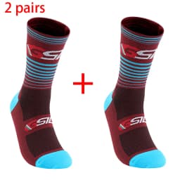 2 Pairs New Cycling Socks Bike Nurse Compression Road Bike Running Mtb Knee-high Outdoor Sports Racing Sport Socks High Quality