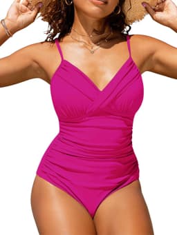 2026 Push Up Swimwear Women One Piece Swimsuit Solid Plus Size Bathers Bathing Suit Padded Beachwear Swimming Summer Bodysuit