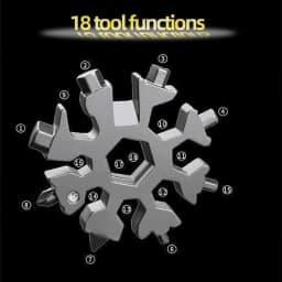 Multi-Functional Snowflake Wrench Tool Steel Octagonal Inner Hexagonal Lightweight Portable 18-in-1 Mini Universal Wrench