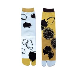Colorful Cartoon Combed Cotton Women's Two Toe Socks Grapes Waves Carp Japanese Harajuku Funny Cute Sandals Tabi Socks Sokken