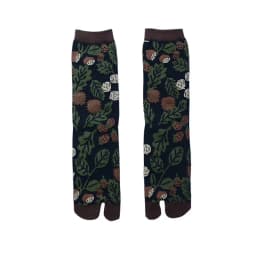 Colorful Cartoon Combed Cotton Women's Two Toe Socks Grapes Waves Carp Japanese Harajuku Funny Cute Sandals Tabi Socks Sokken