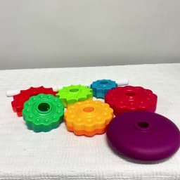 Baby Rotating Rainbow Tower Montessori Baby Stacking Puzzle Toys Safety Early Educational Toy Safety Colored Children's Toys
