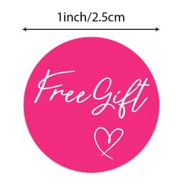 100-500pcs Free Gift Letters Labels Sticker Stationary Supplies Pink Thank You Sticker for Small Business Package Card 1 inch