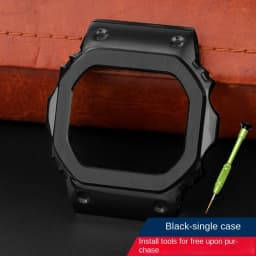 For Casio G-SHOCK metal case strap stainless steel Suit DW5600/GW-M5610/5000 GW-B5600 Modified Cool style Golden black watchband