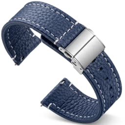 Soft Leather Watchband Brown Black 18mm 20mm 22mm 24mm Smart Watch Band Women Men Bracelet Cowhide Strap Deployment Clasp