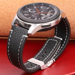 Soft Leather Watchband Brown Black 18mm 20mm 22mm 24mm Smart Watch Band Women Men Bracelet Cowhide Strap Deployment Clasp
