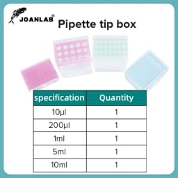 JOANLAB Laboratory Pipette Tip Box 10ul 200ul 1ml 5ml 10ml Micropipette Plastic Pipette Box Laboratory Equipment Supplies