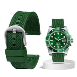 Rubber Watchband For Seiko IWC Rolex Waffle Strap Bracelets Fashion Universal Mens Diver Silicone Sports Watch Band 20mm 22mm