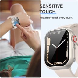 Glass+Cover for Apple Watch Case 8 7 6 SE 5 9 iWatch Accessory Screen Protector Apple Watch Series 44mm 45mm 41mm 40mm 42mm 38mm