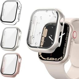 Glass+Cover for Apple Watch Case 8 7 6 SE 5 9 iWatch Accessory Screen Protector Apple Watch Series 44mm 45mm 41mm 40mm 42mm 38mm