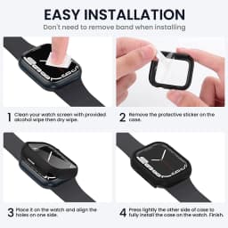 Glass+Cover for Apple Watch Case 8 7 6 SE 5 9 iWatch Accessory Screen Protector Apple Watch Series 44mm 45mm 41mm 40mm 42mm 38mm