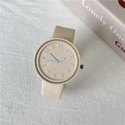 Fashion Makaron Simple Women's Quartz Watch Ins High Beauty Student Man And Women Style Round Leisure Vintage Wristbatch