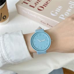 Fashion Makaron Simple Women's Quartz Watch Ins High Beauty Student Man And Women Style Round Leisure Vintage Wristbatch