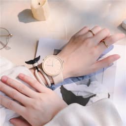 Fashion Makaron Simple Women's Quartz Watch Ins High Beauty Student Man And Women Style Round Leisure Vintage Wristbatch