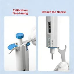 Laboratory Pipette Adjustable Single Channel Digital Micropipette With Pipettor Tips