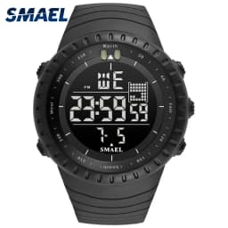 SMAEL Brand Men Electronics Watch Outdoor Sports Waterproof Big Dial Digital LED Alarm Digital-watch 1237 Sport Watch