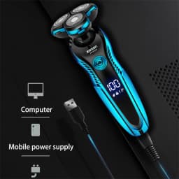 ZOZEN Electric Shaver Washable Rechargeable Electric Razor Shaving Machine for Men Body Hair Beard Trimmer Wet-Dry Use Washable