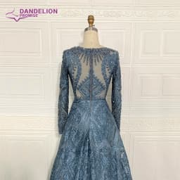 Luxury Handmade Beading Long Sleeve Celebrity Dresses 2020 Dubai Arabic Muslim Elegant Lace Formal Evening Party Gown