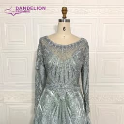 Luxury Handmade Beading Long Sleeve Celebrity Dresses 2020 Dubai Arabic Muslim Elegant Lace Formal Evening Party Gown