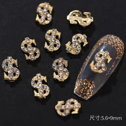 10pcs 3D Silver Pentagram Star Nail Art Alloy Rhinestone Luxury Metal Star Charms Nails Jewelry Gem Manicure Nail Art Decoration