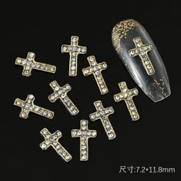 10pcs 3D Silver Pentagram Star Nail Art Alloy Rhinestone Luxury Metal Star Charms Nails Jewelry Gem Manicure Nail Art Decoration