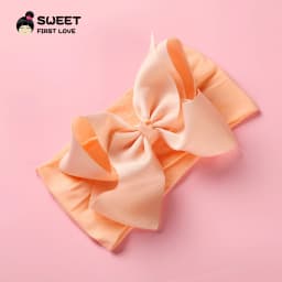 Grosgrain Ribbon Big Bownot Baby Headband For Newborn Girls Soft Nylon Elastic Headband For Kid Headwear Hair Accessories Gifts