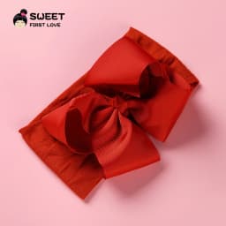 Grosgrain Ribbon Big Bownot Baby Headband For Newborn Girls Soft Nylon Elastic Headband For Kid Headwear Hair Accessories Gifts