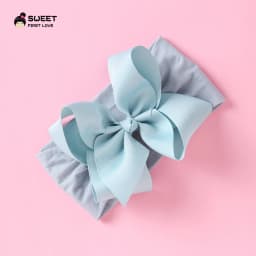 Grosgrain Ribbon Big Bownot Baby Headband For Newborn Girls Soft Nylon Elastic Headband For Kid Headwear Hair Accessories Gifts