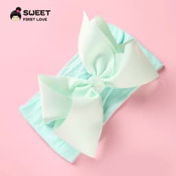 Grosgrain Ribbon Big Bownot Baby Headband For Newborn Girls Soft Nylon Elastic Headband For Kid Headwear Hair Accessories Gifts