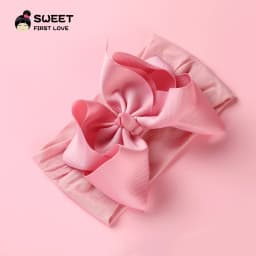 Grosgrain Ribbon Big Bownot Baby Headband For Newborn Girls Soft Nylon Elastic Headband For Kid Headwear Hair Accessories Gifts
